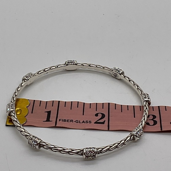 Brighton Twisted Silver Bracelet with Crystal Details - Picture 5 of 5